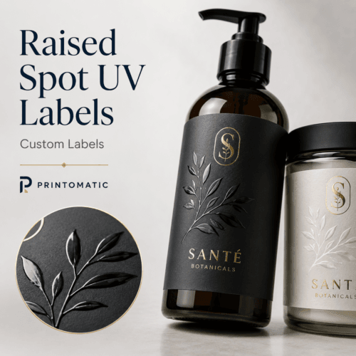 Raised Spot UV labels
