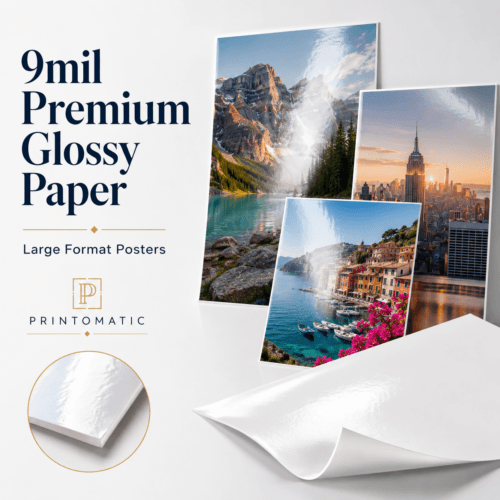 Custom large format poster printing with vibrant full-colour graphics by Printomatic.
