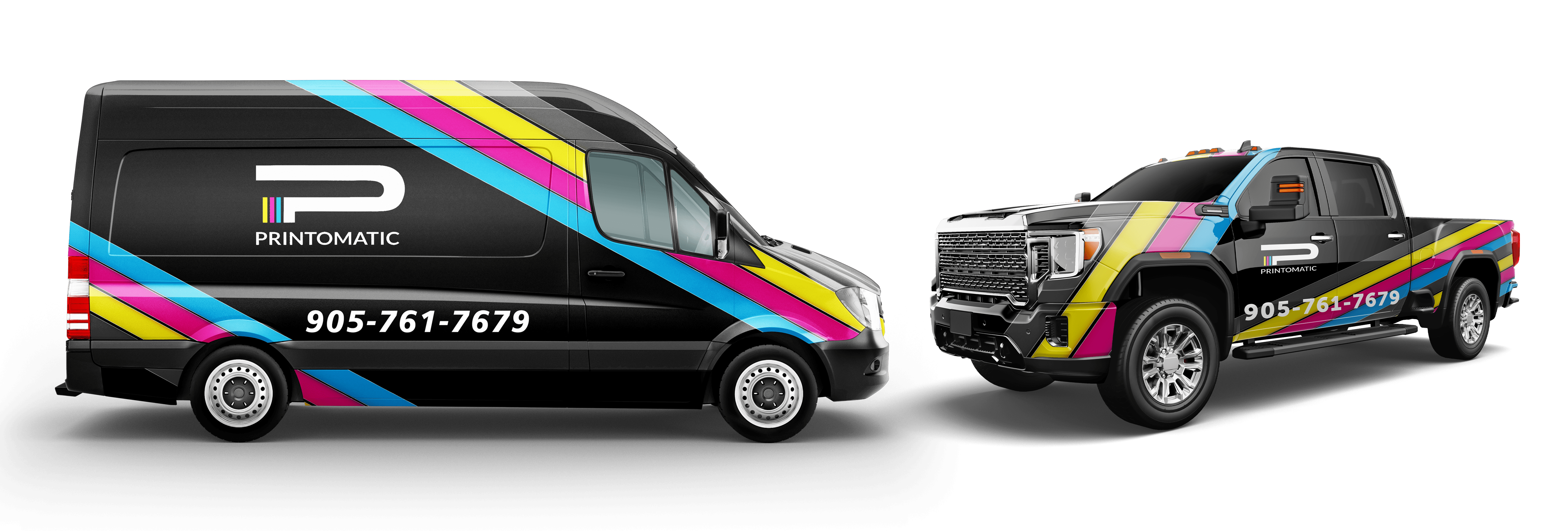 Custom vehicle wrap showcasing brand visibility.